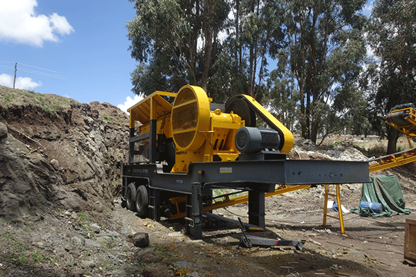 Ethiopia 100 ton limestone mobile production line